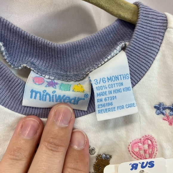 Miniwear Cream and Purple Woodland Footies - Picture 5 of 10